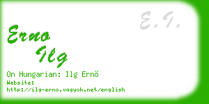 erno ilg business card